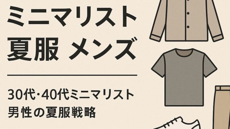 ミニマリストの夏服メンズコーデの正解は?30代・40代におすすめのワードローブを解説