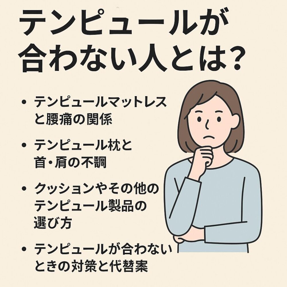 テンピュールが合わない人とは？